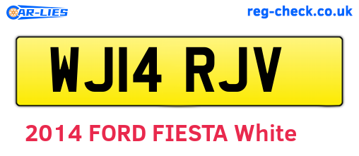 WJ14RJV are the vehicle registration plates.