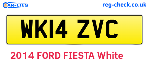 WK14ZVC are the vehicle registration plates.