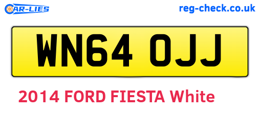 WN64OJJ are the vehicle registration plates.