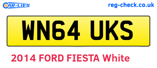 WN64UKS are the vehicle registration plates.