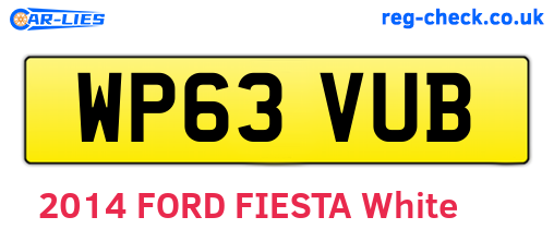 WP63VUB are the vehicle registration plates.