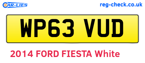 WP63VUD are the vehicle registration plates.