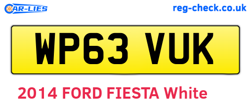 WP63VUK are the vehicle registration plates.