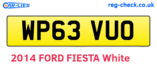 WP63VUO are the vehicle registration plates.