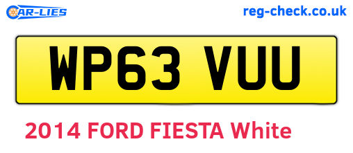 WP63VUU are the vehicle registration plates.