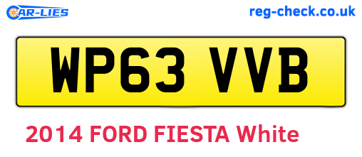 WP63VVB are the vehicle registration plates.
