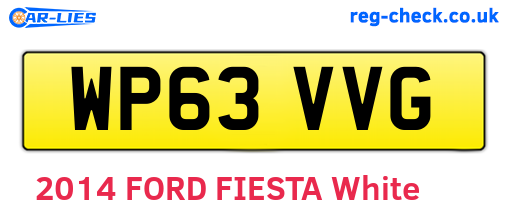 WP63VVG are the vehicle registration plates.