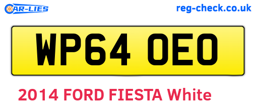 WP64OEO are the vehicle registration plates.