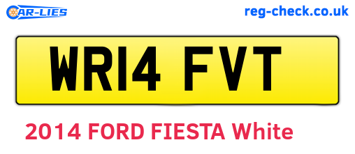 WR14FVT are the vehicle registration plates.