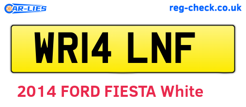 WR14LNF are the vehicle registration plates.