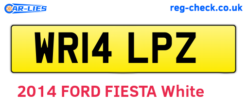 WR14LPZ are the vehicle registration plates.