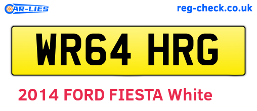 WR64HRG are the vehicle registration plates.
