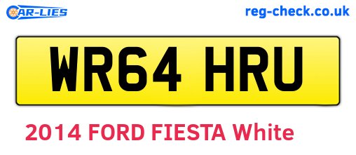 WR64HRU are the vehicle registration plates.