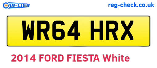 WR64HRX are the vehicle registration plates.
