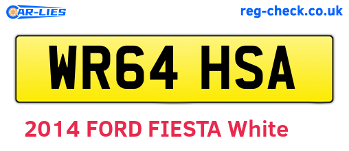 WR64HSA are the vehicle registration plates.