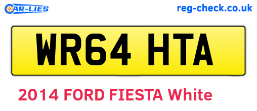 WR64HTA are the vehicle registration plates.
