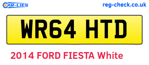 WR64HTD are the vehicle registration plates.