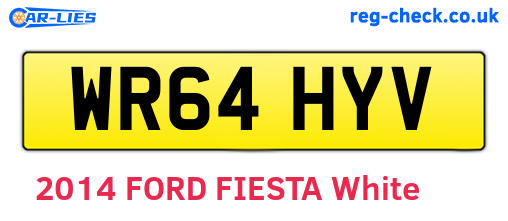 WR64HYV are the vehicle registration plates.