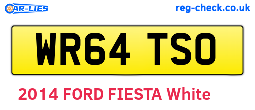 WR64TSO are the vehicle registration plates.