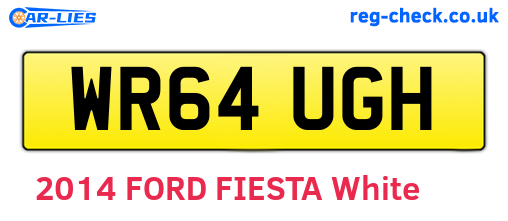WR64UGH are the vehicle registration plates.