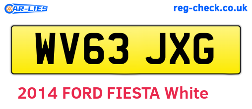 WV63JXG are the vehicle registration plates.