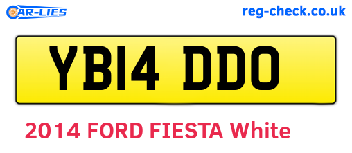 YB14DDO are the vehicle registration plates.