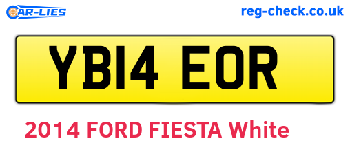 YB14EOR are the vehicle registration plates.