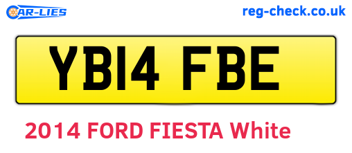 YB14FBE are the vehicle registration plates.