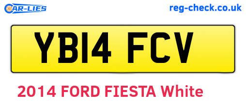 YB14FCV are the vehicle registration plates.
