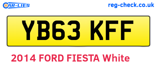 YB63KFF are the vehicle registration plates.