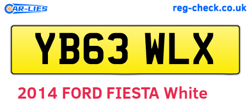 YB63WLX are the vehicle registration plates.