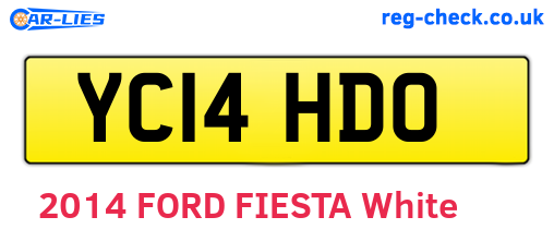 YC14HDO are the vehicle registration plates.