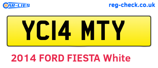YC14MTY are the vehicle registration plates.