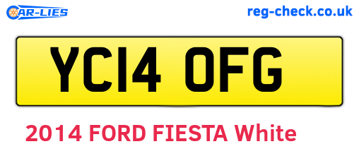 YC14OFG are the vehicle registration plates.