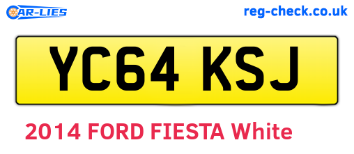 YC64KSJ are the vehicle registration plates.