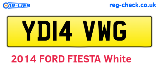 YD14VWG are the vehicle registration plates.