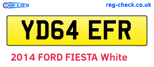 YD64EFR are the vehicle registration plates.