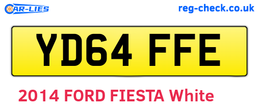 YD64FFE are the vehicle registration plates.