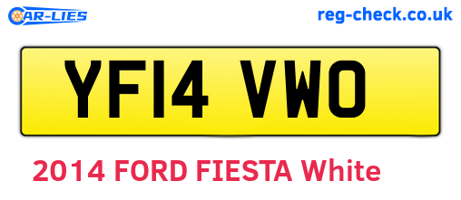 YF14VWO are the vehicle registration plates.