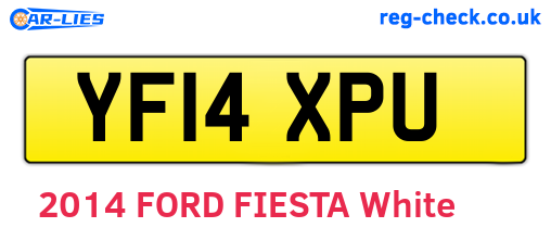 YF14XPU are the vehicle registration plates.