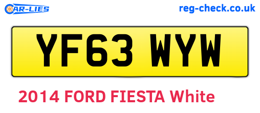 YF63WYW are the vehicle registration plates.
