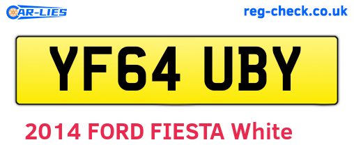 YF64UBY are the vehicle registration plates.