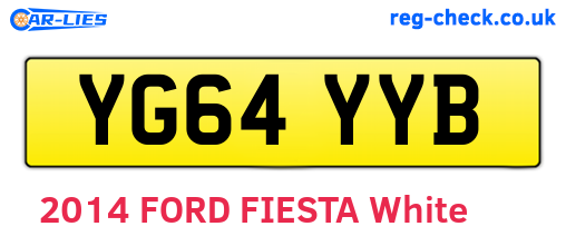 YG64YYB are the vehicle registration plates.