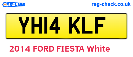 YH14KLF are the vehicle registration plates.