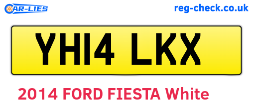 YH14LKX are the vehicle registration plates.