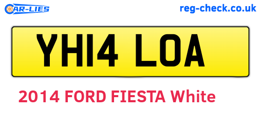 YH14LOA are the vehicle registration plates.