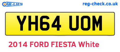 YH64UOM are the vehicle registration plates.