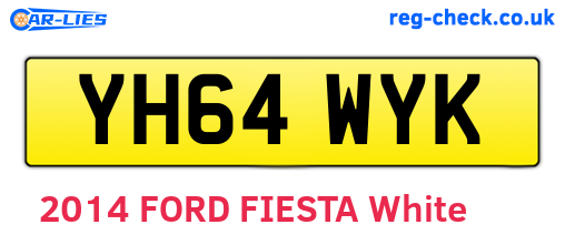 YH64WYK are the vehicle registration plates.