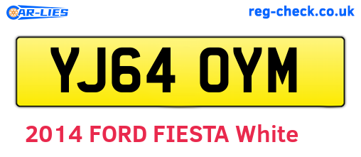 YJ64OYM are the vehicle registration plates.