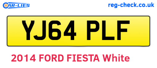YJ64PLF are the vehicle registration plates.